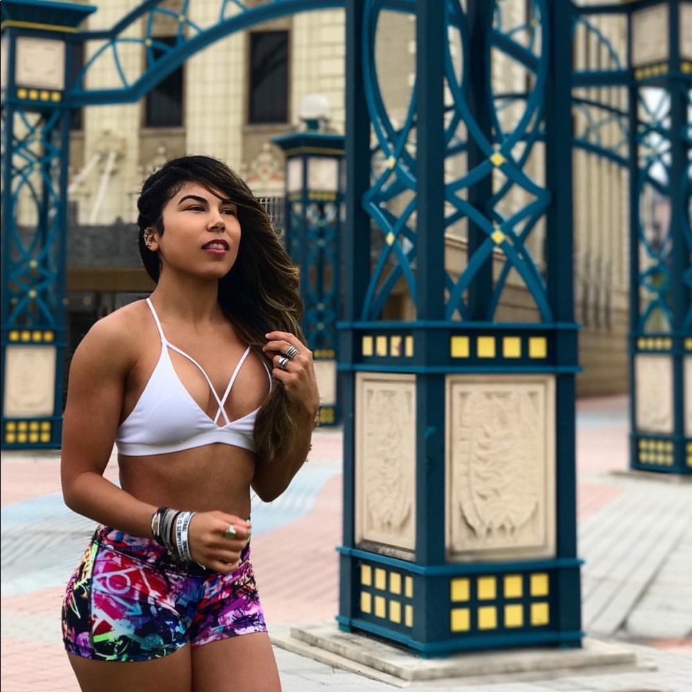 Graffiti-Print Gym Shorts